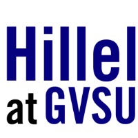 Hillel at GVSU written in blue and black